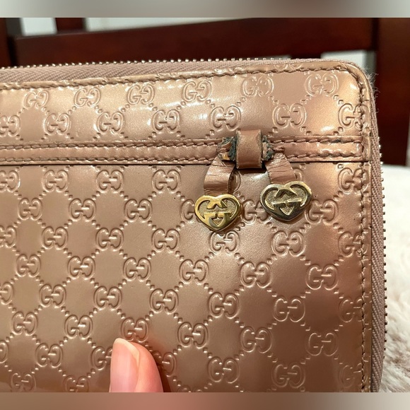 Gucci microguccissima continental zip wallet, metallic rose gold - Picture 10 of 12